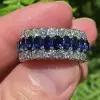 8.35ct Oval Cut Blue Sapphire Eternity Band