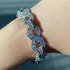 24ctw White Sapphire Infinity Statement Bracelet