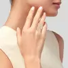 Nature-inspired Two Tone Leaves Bold Cocktail Ring