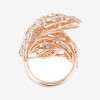Nature-inspired Two Tone Leaves Bold Cocktail Ring