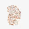 Nature-inspired Two Tone Leaves Bold Cocktail Ring