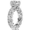 2ct Round Cut White Sapphire Engagement Ring