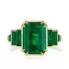 8ct Emerald Cut Emerald Engagement Ring in Gold
