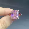 8ct Three-stone Radiant Cut Pink Sapphire Ring
