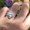 3ct Cushion Cut Paved Flower Engagement Ring