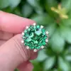 5.6ct Halo Cushion Cut Peridot Engagement Ring