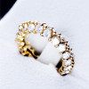 3CTW Round Cut Double Row Eternity Ring