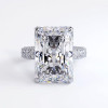 14ct Radiant Cut White Sapphire Engagement Ring