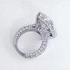 14ct Radiant Cut White Sapphire Engagement Ring