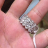 Double-Row Pear Cut White Sapphire Eternity Band