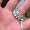 Double-Row Pear Cut White Sapphire Eternity Band
