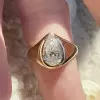 3ct Pear Cut White Sapphire Classic Engagement Ring