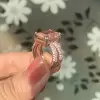 8.5ct Morganite Pink Sapphire Paved Engagement Ring