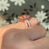 8.5ct Morganite Pink Sapphire Paved Engagement Ring