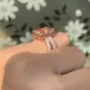 8.5ct Morganite Pink Sapphire Paved Engagement Ring
