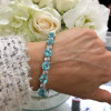 30ctw Round Cut Paraiba Tourmaline Bracelet
