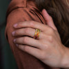 12ctw Radiant Cut Multicolor Sapphire Rainbow Ring