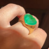 7.8ct Heart Cut Emerald Engagement Ring