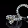 3ct Pear Cut White Sapphire Wedding Ring Set