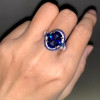 5ct Oval Cut Sapphire Twist Engagement Ring