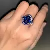 5ct Oval Cut Sapphire Twist Engagement Ring