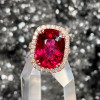 12ct Cushion Cut Ruby European Shank Engagement Ring