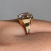 5.6ct Asscher Cut White Sapphire Engagement Ring