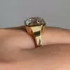 5.6ct Asscher Cut White Sapphire Engagement Ring