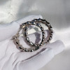 19.5ctw Pear Cut White Sapphire Hoop Earrings