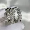 19.5ctw Pear Cut White Sapphire Hoop Earrings