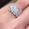 Double-Row Pear Cut White Sapphire Eternity Band