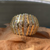3.5ctw Round Cut White Sapphire Line Band Ring