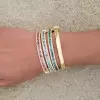 14ctw Baguette Cut Multicolor Tennis Bangle