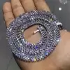 105ctw White Sapphire Four Row Statement Necklace