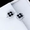 15MM Diameter Cluster Flower Stud Earrings