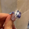 Halo Emerald Cut Sapphire Engagement Ring