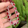 19ctw Oval Cut Ruby Halo Bracelet