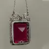 Radiant Cut Ruby Pendant Necklace