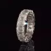 12ctw Emerald Cut White Sapphire Eternity Ring
