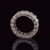 12ctw Emerald Cut White Sapphire Eternity Ring