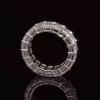 12ctw Emerald Cut White Sapphire Eternity Ring