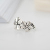 925 Sterling Silver Handmade Vintage Plumeria Flower Adjustable Ring