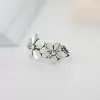 925 Sterling Silver Handmade Vintage Plumeria Flower Adjustable Ring