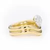 2ct Oval Cut White Sapphire Wave Shank Engagement Ring