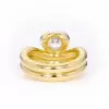 2ct Oval Cut White Sapphire Wave Shank Engagement Ring