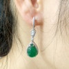 12ctw Pear-shaped Jade Drop Earrings