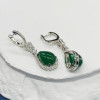 12ctw Pear-shaped Jade Drop Earrings