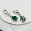 12ctw Pear-shaped Jade Drop Earrings