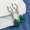 12ctw Pear-shaped Jade Drop Earrings