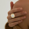 3.8ct Round Cut White Sapphire Split Shank Engagement Ring